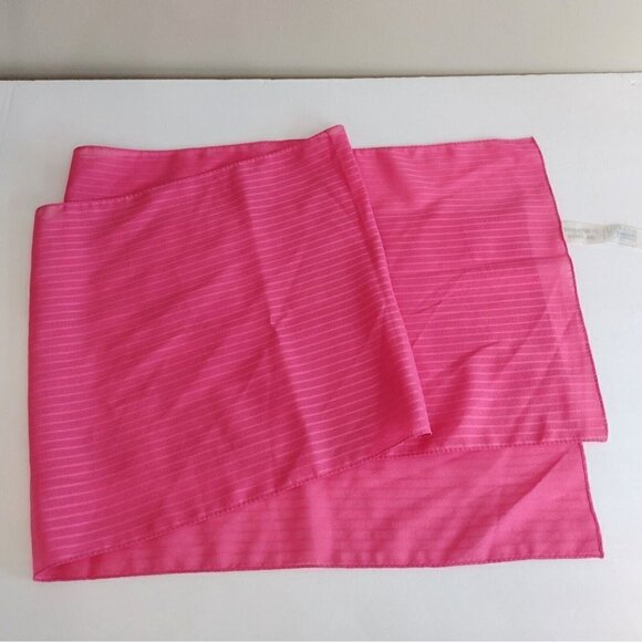 Vintage Boselli Trevira Do Giovanni Bright Pink Scarf Head Wrap Oblong Italy - Picture 2 of 6